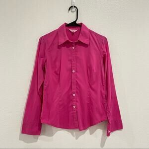 Lilly Pulitzer Pink Collared Long Sleeve Button Down Shirt Size 2